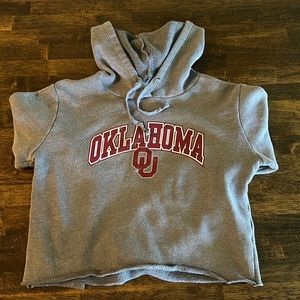 OU sooner cropped hoodie